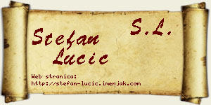 Stefan Lučić vizit kartica